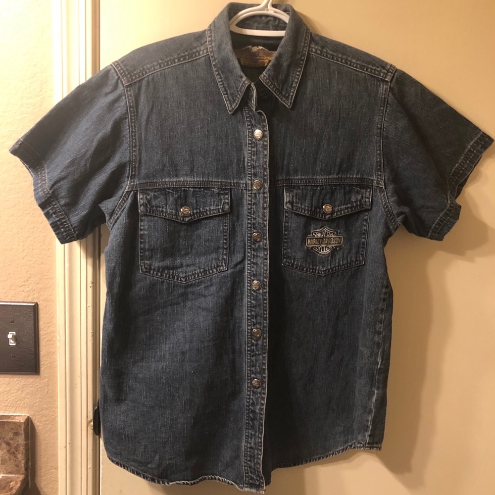 Harley Davidson Denim Button Down